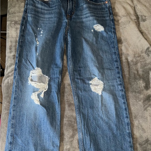 Levi's Low Pro Straight Blue Jeans - Picture 1 of 3